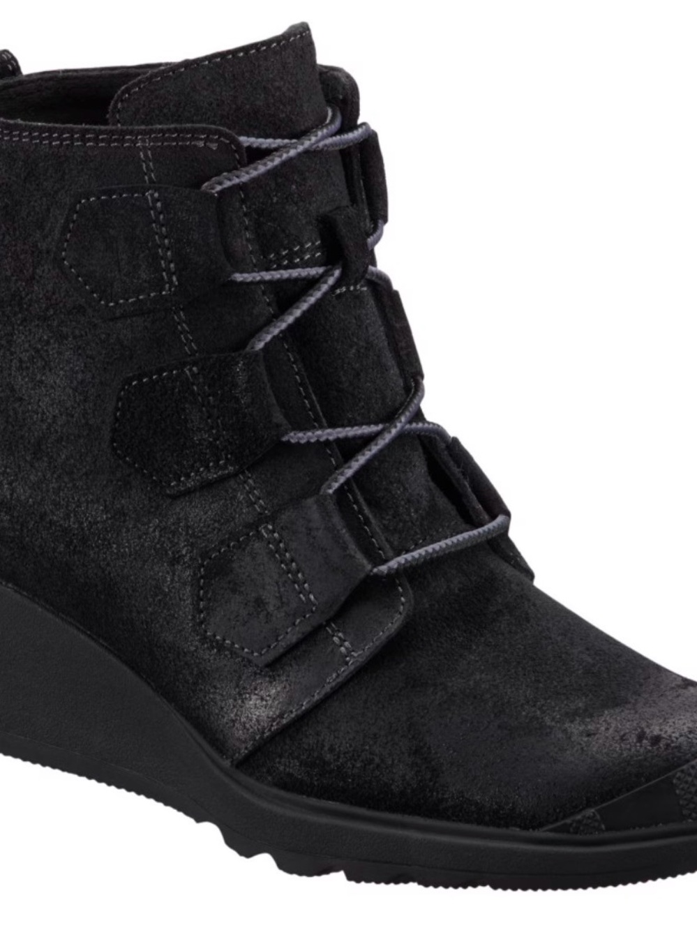 Black Sorel Toronto Suede Leather
Lace Up Wedge Boot